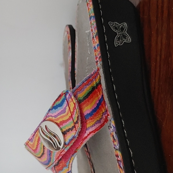 Alegria PG Lite Multi Colored Patent  Leather Sandals Size 37 US 7 - 7.5 - Picture 2 of 10